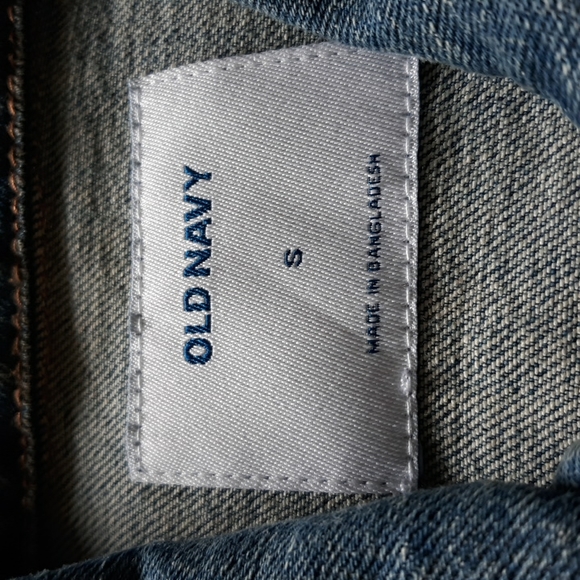NWT Old Navy Size Small Tan Blue Denim Jean Jacket - Picture 4 of 13